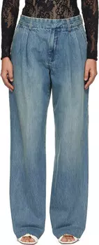 Синие джинсы с рисунком ZIMMERMANN