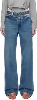 Синие джинсы с Y-образным ремнем Evergreen винтажный синий Evergreen винтаж Y/Project