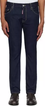 Синие джинсы-скейтеры Dsquared2, темно-синий
