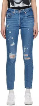 Синие джинсы скинни 501 Levi's