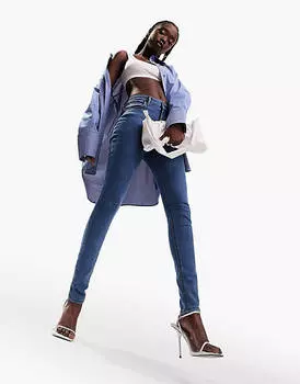 Синие джинсы скинни ASOS DESIGN