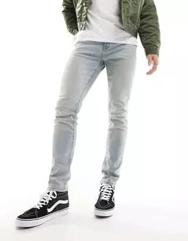 Синие джинсы скинни ASOS светлого оттенка