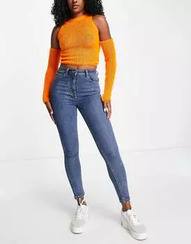 Синие джинсы скинни COLLUSION x001