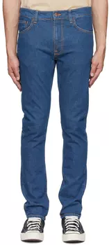 Синие джинсы скинни Dean Nudie Jeans