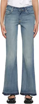 Синие джинсы скинни GANNI