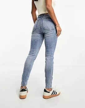 Синие джинсы скинни с очень высокой талией Stradivarius Petite