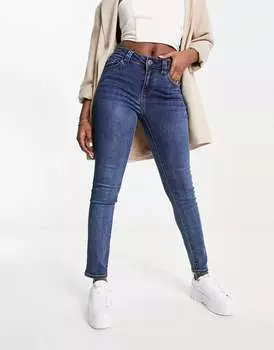 Синие джинсы скинни с заниженной талией Morgan