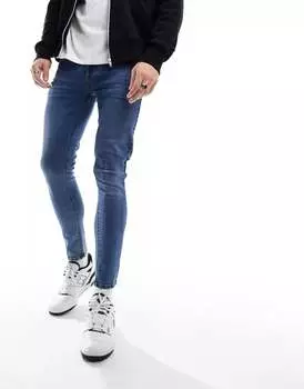 Синие джинсы скинни средней степени эластичности ASOS