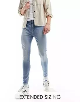 Синие джинсы скинни средней степени эластичности ASOS