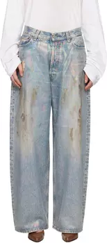 Синие джинсы Super Baggy Fit 2023 Acne Studios, Dirty halo