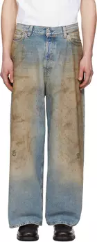 Синие джинсы Super Baggy Fit 2023 Acne Studios, Mid blue
