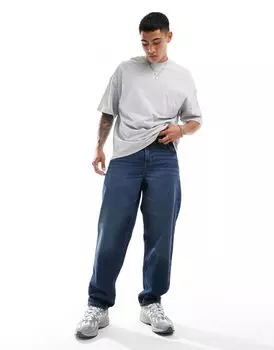 Синие джинсы свободного кроя ASOS DESIGN