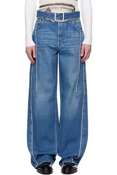 Синие джинсы «The Belted Denim» Jean Paul Gaultier