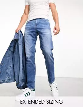 Синие джинсы узкого кроя ASOS
