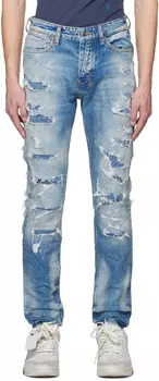Синие джинсы Van Winkle Tektonik со стразами Ksubi
