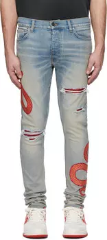 Синие джинсы XO Snake AMIRI
