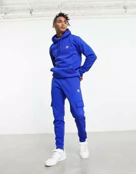 Синие джоггеры-карго с логотипом adidas Originals Trefoil Essentials