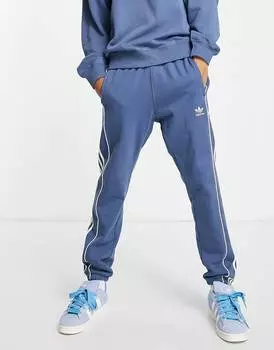 Синие джоггеры с тремя полосками adidas Originals Rekive