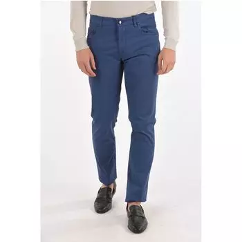 Синие хлопковые брюки Corneliani, Blue
