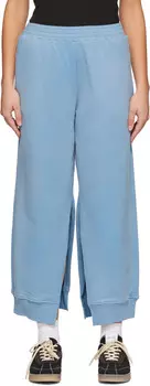 Синие хлопковые брюки для отдыха MM6 Maison Margiela
