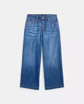 Синие хлопковые джинсы для девочек Polo Ralph Lauren, синий