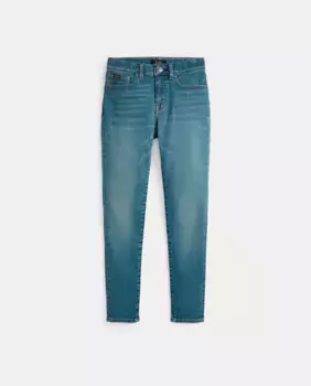 Синие хлопковые джинсы для девочек Polo Ralph Lauren, синий