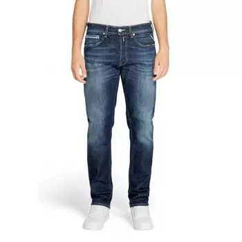 Синие хлопковые джинсы и брюки Replay