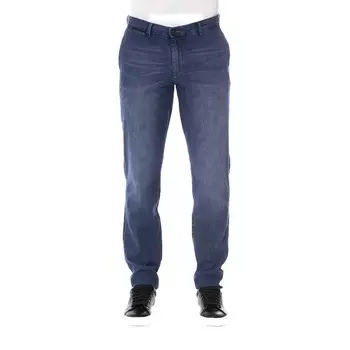 Синие хлопковые мужские джинсы Trussardi jeans