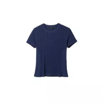 Синие хлопковые топ и футболка Desigual