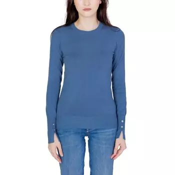 Синие хлопковые топ и футболка GUESS
