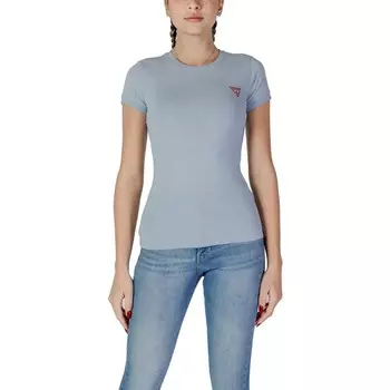 Синие хлопковые топ и футболка GUESS