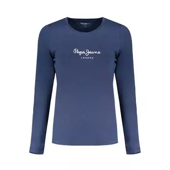 Синие хлопковые топ и футболка Pepe Jeans