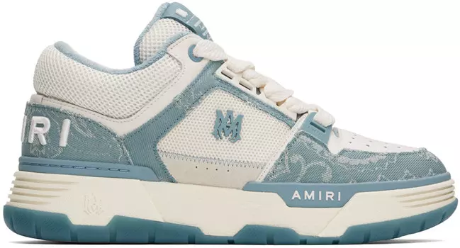 Синие и бежевые кроссовки Bandana Denim MA-1 AMIRI