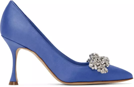 Синие каблуки Khafina Manolo Blahnik