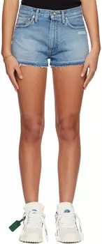 Синие корпоративные джинсовые шорты Off-White