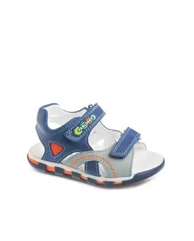 Синие кожаные открытые сандалии для мальчика Pablosky, синий