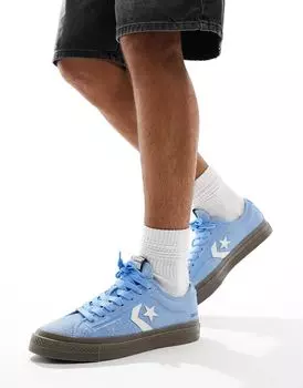Синие кроссовки Converse Star Player 76 Ox с замшевым носком