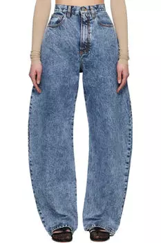 Синие круглые джинсы ALAA