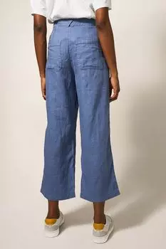 Синие льняные брюки Harper White Stuff, синий