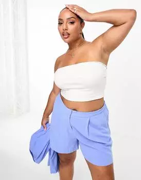 Синие льняные шорты Simply Be