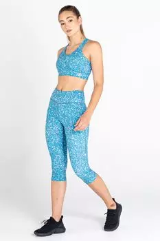 Синие леггинсы для бега длиной 3/4 Influential из переработанной ткани Dare 2b, синий