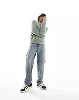 Синие мешковатые джинсы ASOS в винтажном стиле с оттенком