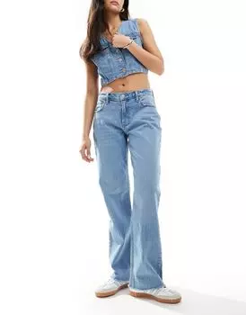 Синие мешковатые джинсы с низкой посадкой Abercrombie & Fitch Curve Love