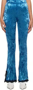 Синие мятые брюки lesugiatelier