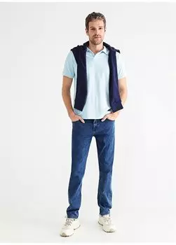 Синие мужские джинсовые брюки с нормальной талией FAB 54 Fabrika, синий