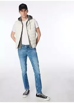 Синие мужские джинсовые брюки узкого кроя F4SM-PNT-0997 Fabrika, синий