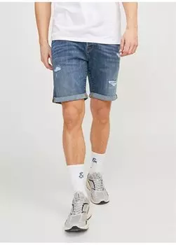 Синие мужские джинсовые шорты стандартного кроя JJIRICK JJFOX SHORTS 50SPS CB 039 S Jack & Jones, синий