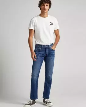 Синие мужские джинсы Regular Cash Pepe Jeans, синий