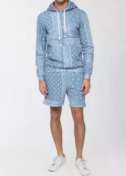 Синие мужские шорты в стиле пэчворк Sol Angeles, синий