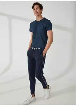 Синие мужские спортивные штаны узкого кроя с нормальной талией Fred Mello